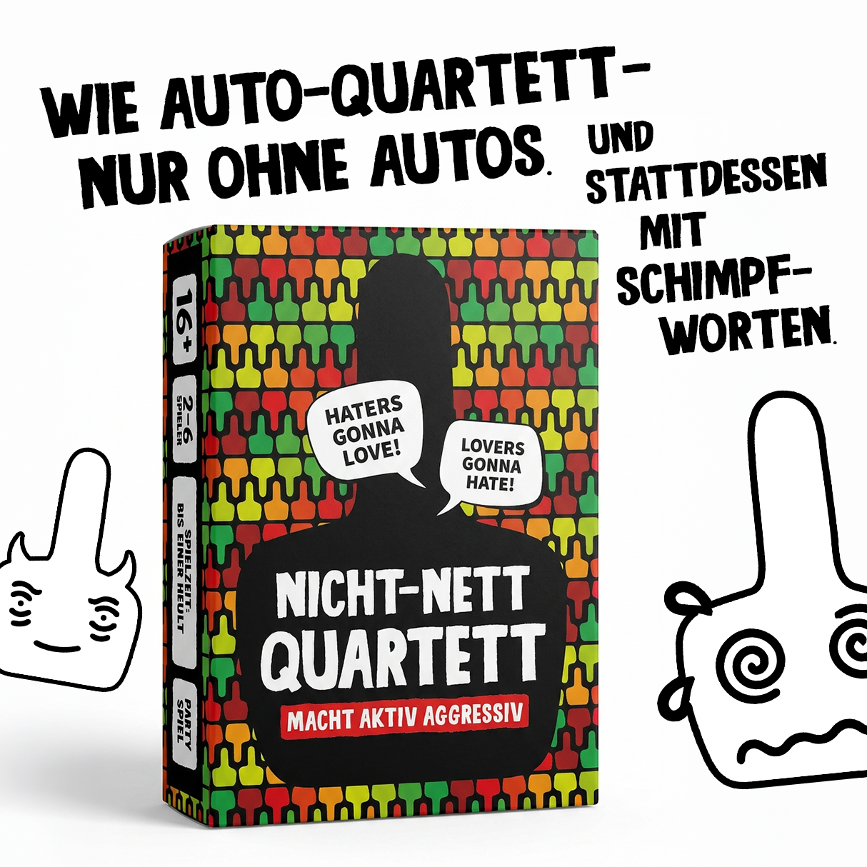 Nicht-Nett Quartett Kartenspiel