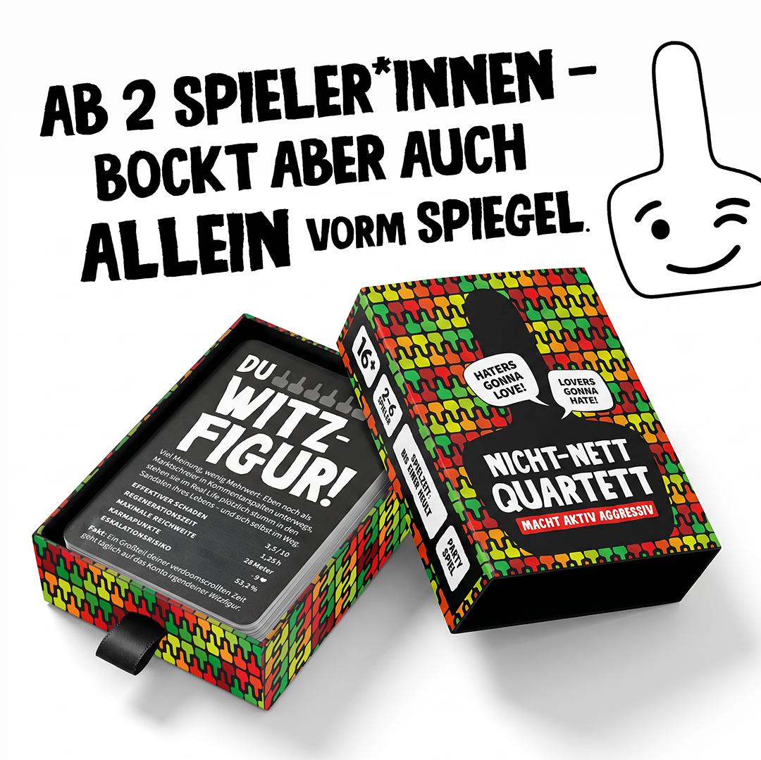 Nicht-Nett Quartett Kartenspiel