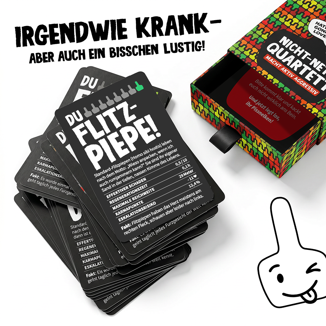 Nicht-Nett Quartett Kartenspiel